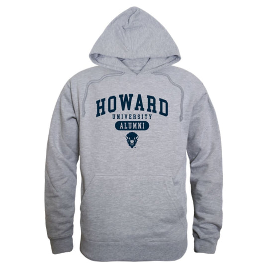 Howard University Bison Alumni Fleece Hoodie Sweatshirts Heather Grey-Campus-Wardrobe