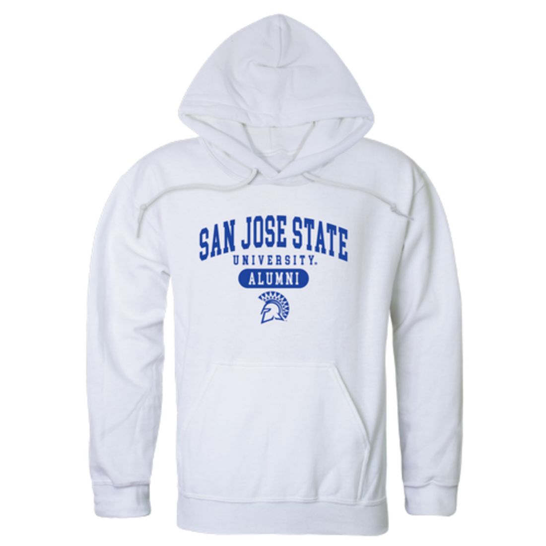 SJSU San Jose State University Spartans Alumni Fleece Hoodie Sweatshirts Heather Grey-Campus-Wardrobe