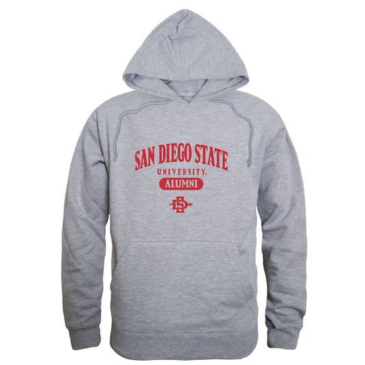 SDSU San Diego State University Aztecs Alumni Fleece Hoodie Sweatshirts Heather Grey-Campus-Wardrobe