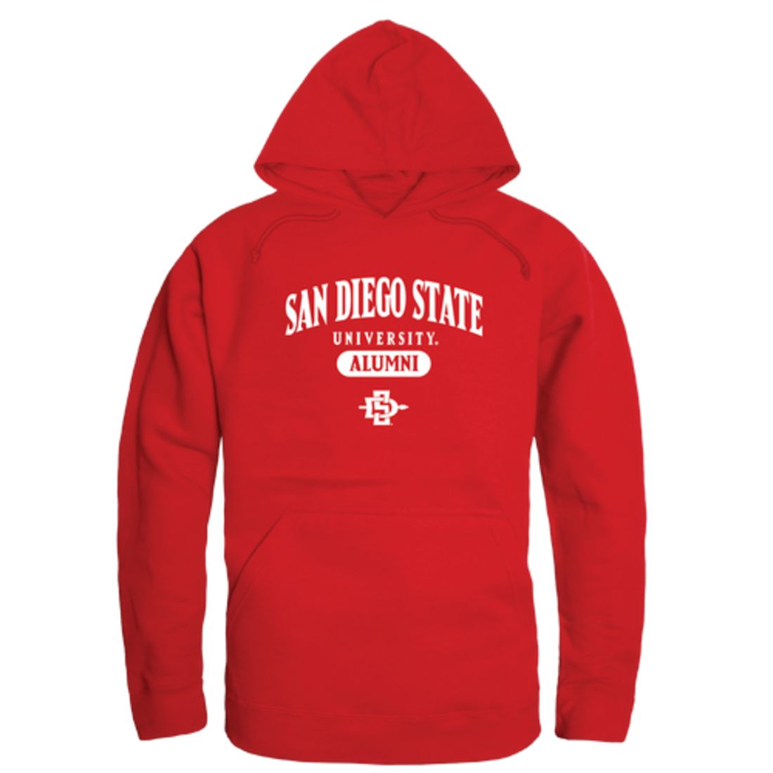 SDSU San Diego State University Aztecs Alumni Fleece Hoodie Sweatshirts Heather Grey-Campus-Wardrobe