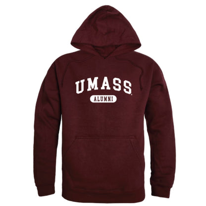 UMASS University of Massachusetts Amherst Minuteman Alumni Fleece Hoodie Sweatshirts Heather Grey-Campus-Wardrobe