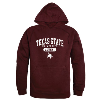 Texas State University Bobcats Alumni Fleece Hoodie Sweatshirts Heather Grey-Campus-Wardrobe