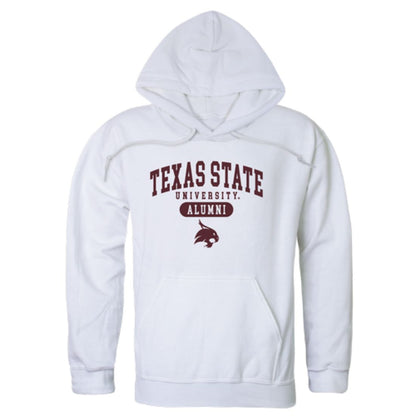 Texas State University Bobcats Alumni Fleece Hoodie Sweatshirts Heather Grey-Campus-Wardrobe