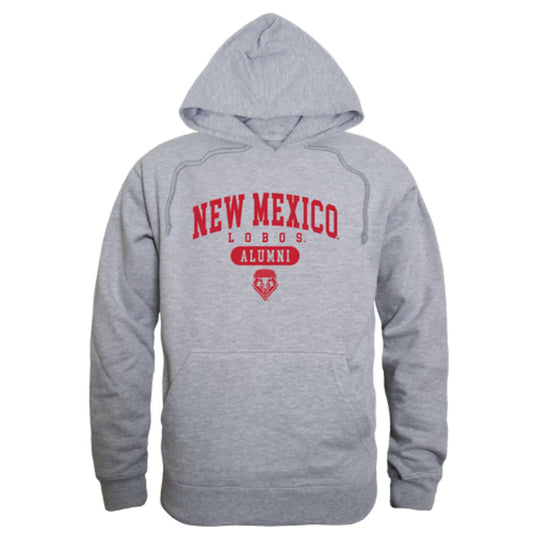 UNM University of New Mexico Lobos Alumni Fleece Hoodie Sweatshirts Heather Grey-Campus-Wardrobe