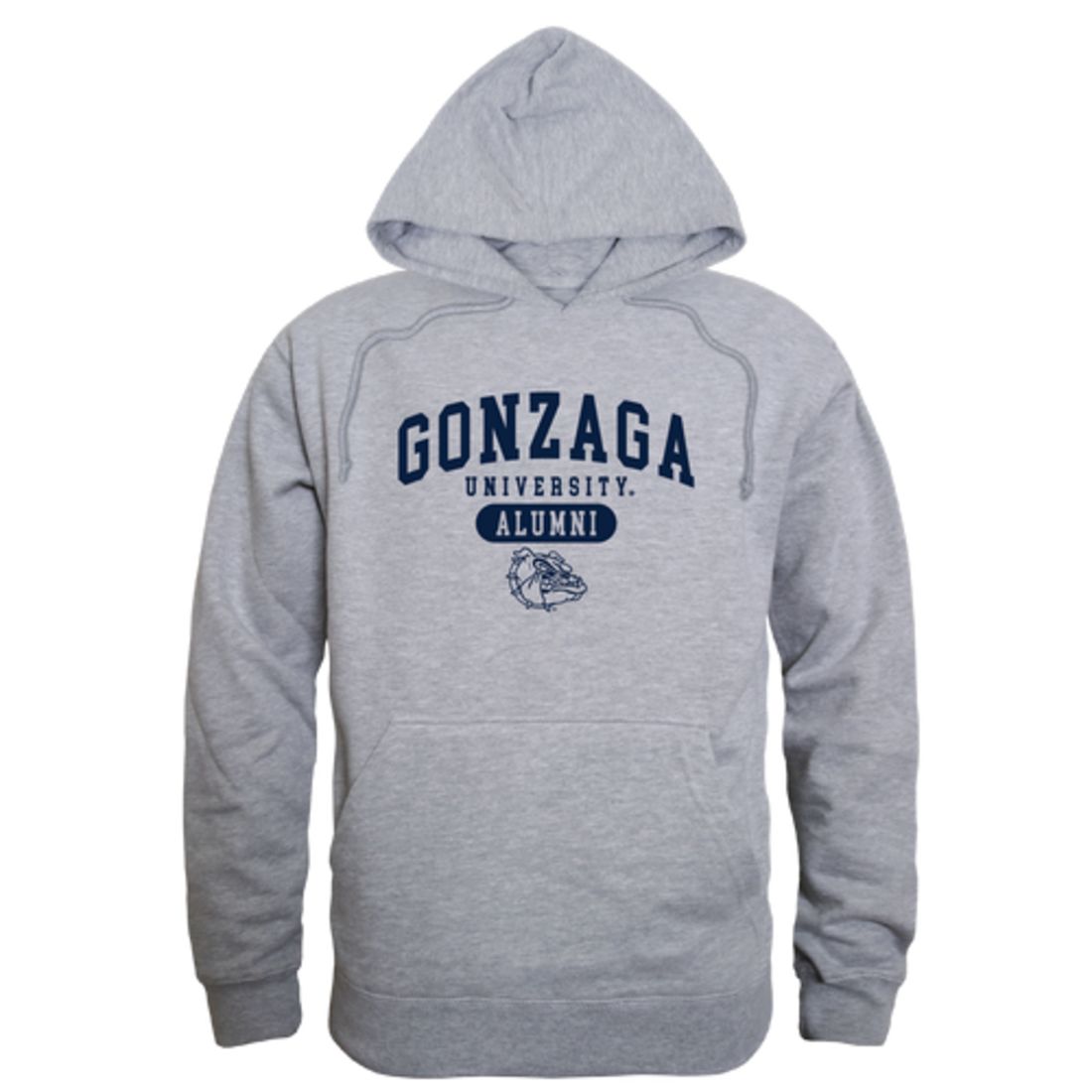 Gonzaga University Bulldogs Alumni Fleece Hoodie Sweatshirts Heather Grey-Campus-Wardrobe