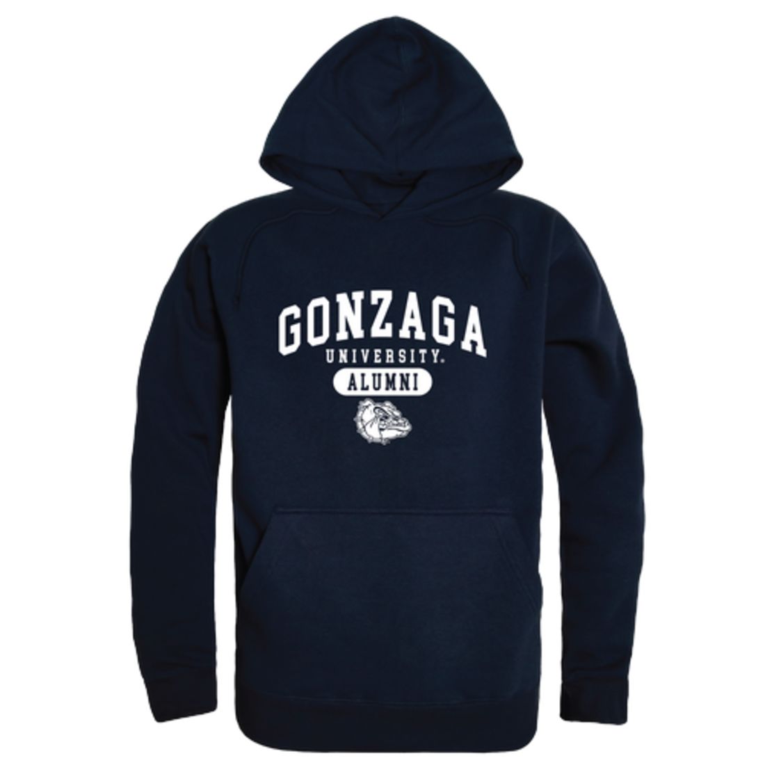 Gonzaga University Bulldogs Alumni Fleece Hoodie Sweatshirts Heather Grey-Campus-Wardrobe