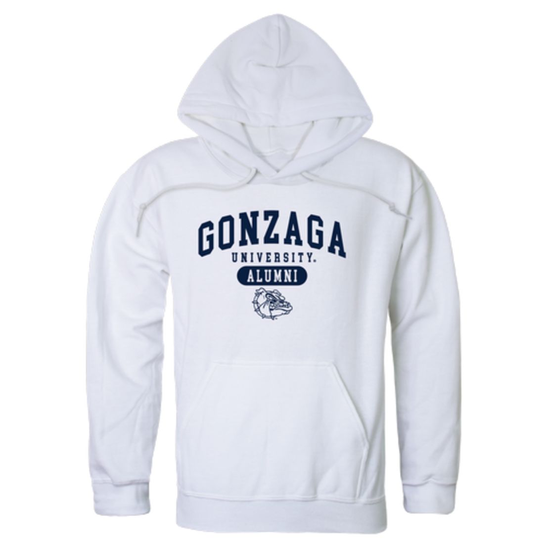 Gonzaga University Bulldogs Alumni Fleece Hoodie Sweatshirts Heather Grey-Campus-Wardrobe