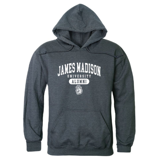 JMU James Madison University Dukes Alumni Fleece Hoodie Sweatshirts Heather Charcoal-Campus-Wardrobe