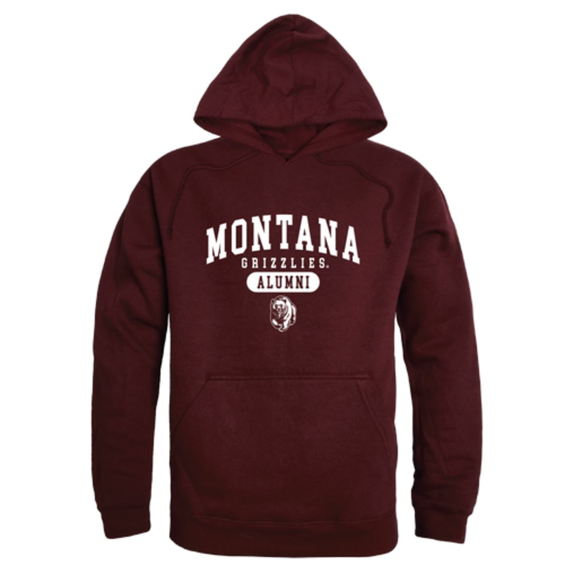 UM University of Montana Grizzlies Alumni Fleece Hoodie Sweatshirts Heather Grey-Campus-Wardrobe