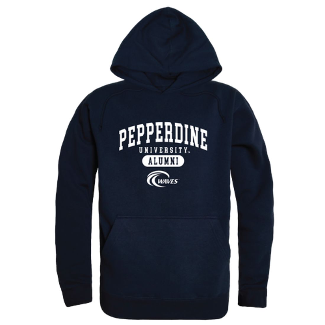 Pepperdine University Waves Alumni Fleece Hoodie Sweatshirts Heather Grey-Campus-Wardrobe