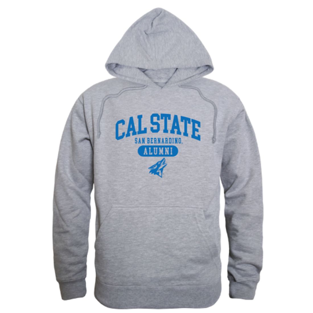 CSUSB California State University San Bernardino Coyotes Alumni Fleece Hoodie Sweatshirts Heather Grey-Campus-Wardrobe