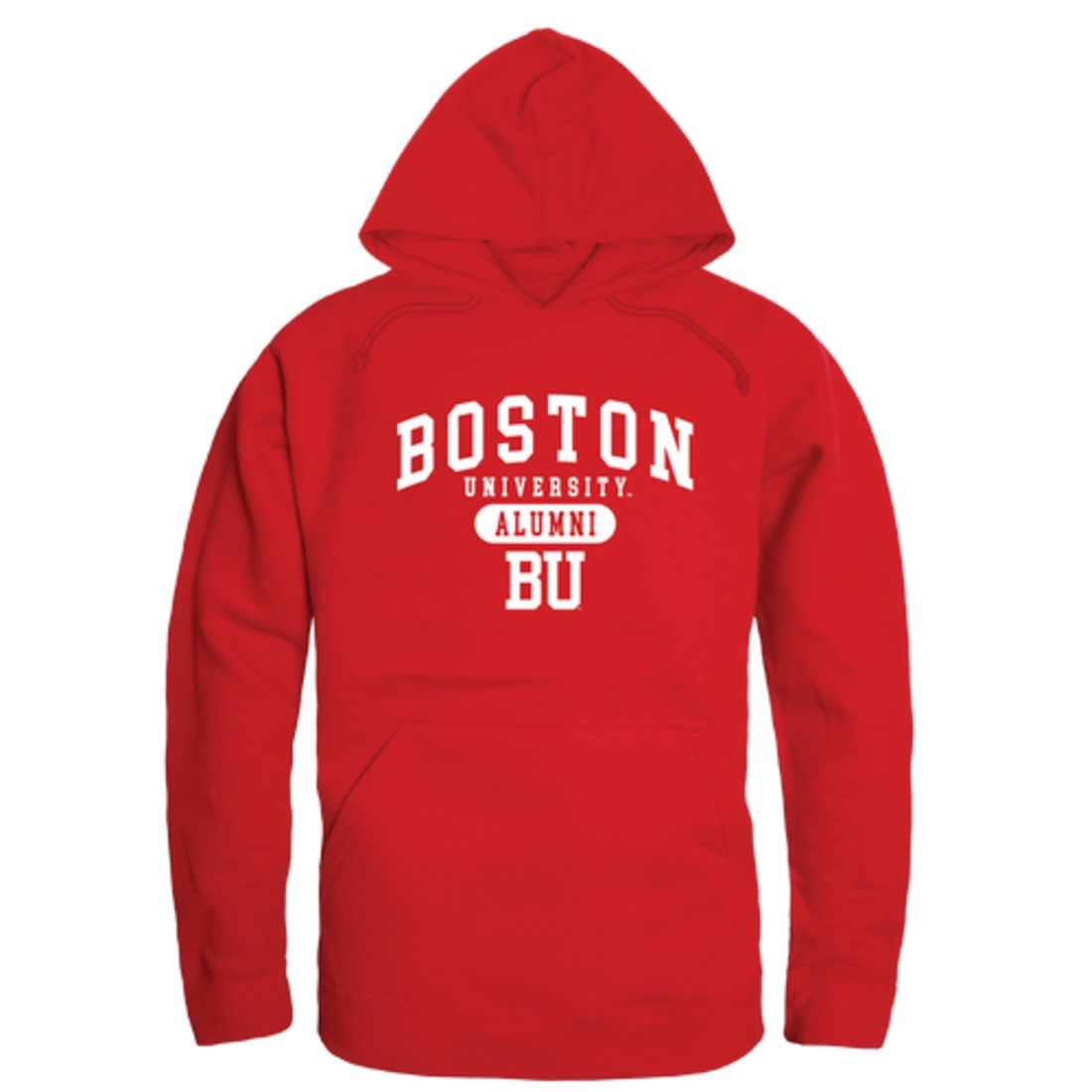 Boston University Terriers  Alumni Fleece Hoodie Sweatshirts Heather Grey-Campus-Wardrobe