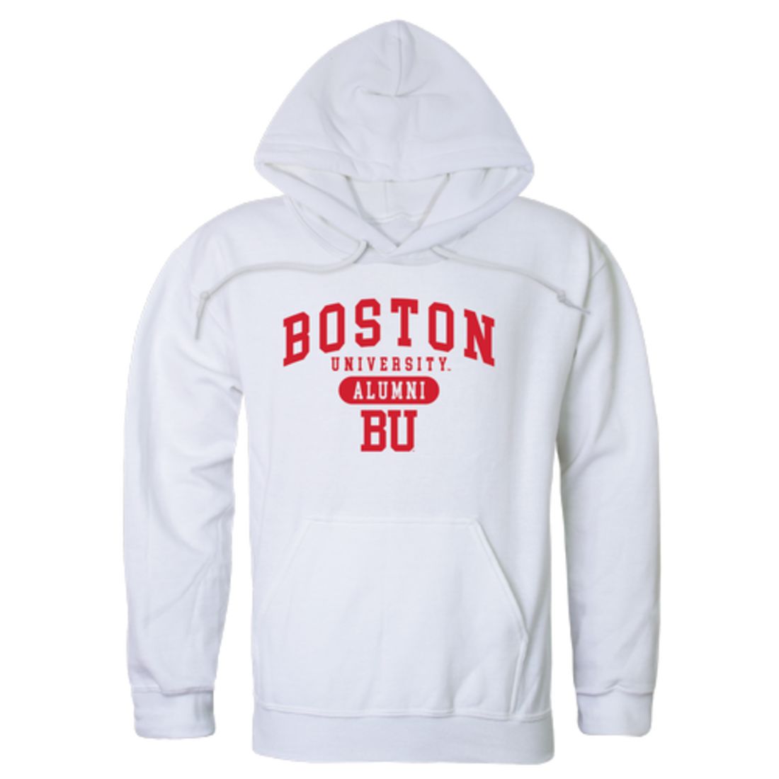 Boston University Terriers  Alumni Fleece Hoodie Sweatshirts Heather Grey-Campus-Wardrobe