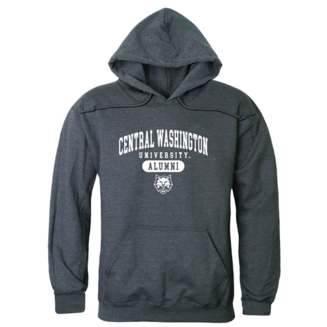 CWU Central Washington University Wildcats Alumni Fleece Hoodie Sweatshirts Heather Charcoal-Campus-Wardrobe