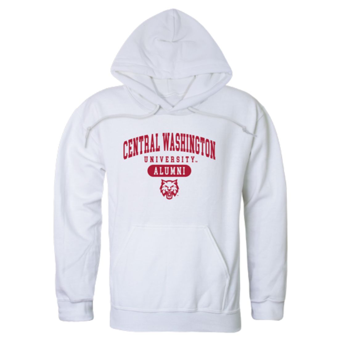 CWU Central Washington University Wildcats Alumni Fleece Hoodie Sweatshirts Heather Charcoal-Campus-Wardrobe