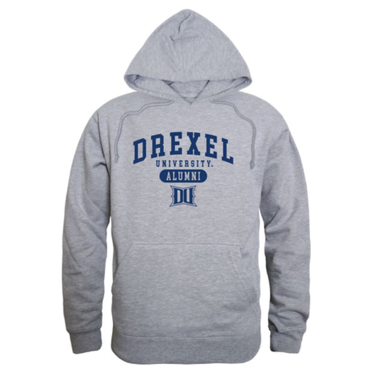 Drexel University Dragons Alumni Fleece Hoodie Sweatshirts Heather Grey-Campus-Wardrobe