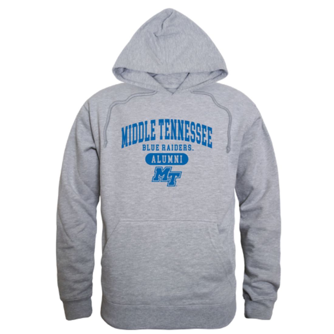 MTSU Middle Tennessee State University Blue Raiders Alumni Fleece Hoodie Sweatshirts Heather Grey-Campus-Wardrobe
