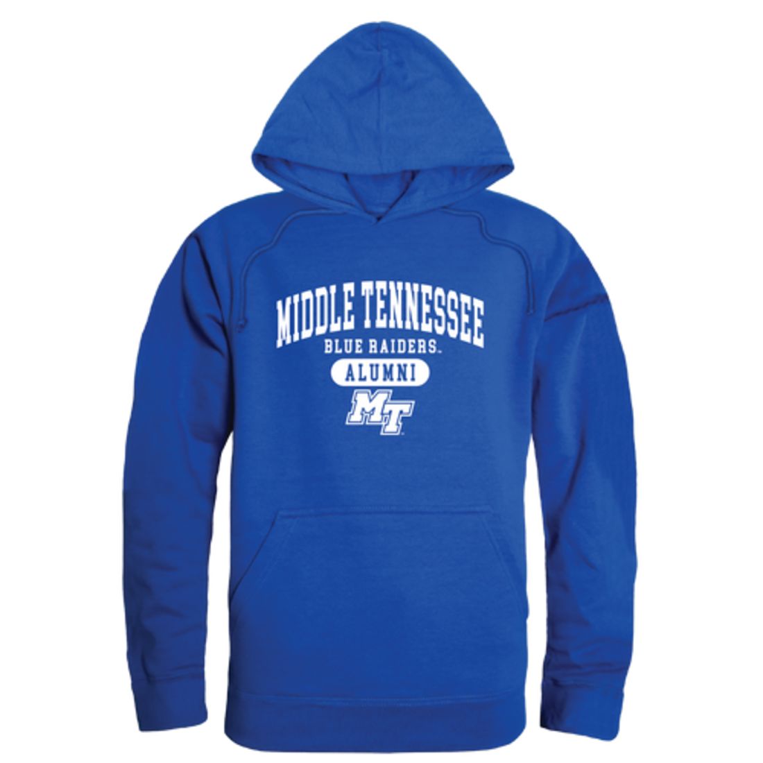 MTSU Middle Tennessee State University Blue Raiders Alumni Fleece Hoodie Sweatshirts Heather Grey-Campus-Wardrobe
