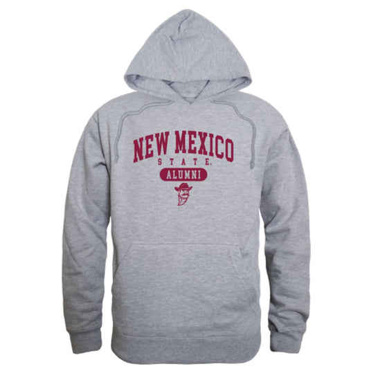 NMSU New Mexico State University Aggies Alumni Fleece Hoodie Sweatshirts Heather Grey-Campus-Wardrobe