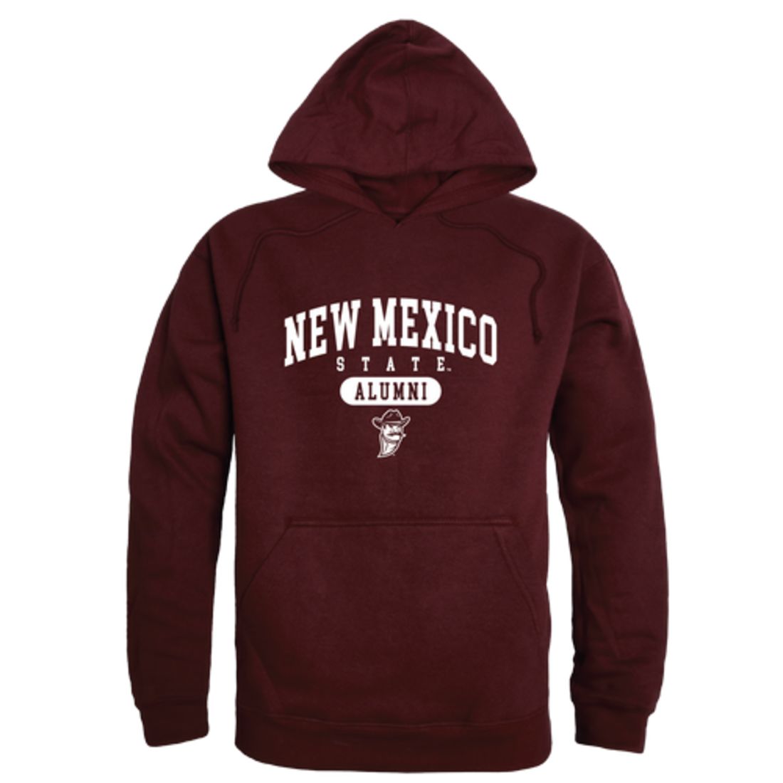 NMSU New Mexico State University Aggies Alumni Fleece Hoodie Sweatshirts Heather Grey-Campus-Wardrobe