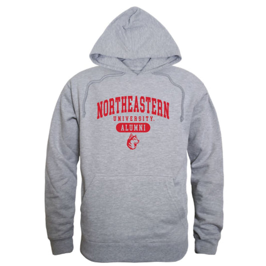 Northeastern University Huskies Alumni Fleece Hoodie Sweatshirts Heather Grey-Campus-Wardrobe