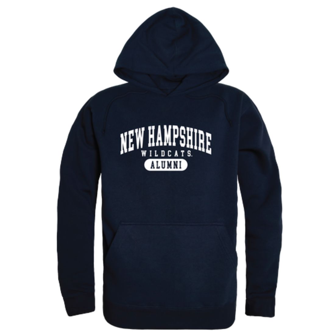 UNH University of New Hampshire Wildcats Alumni Fleece Hoodie Sweatshirts Heather Grey-Campus-Wardrobe