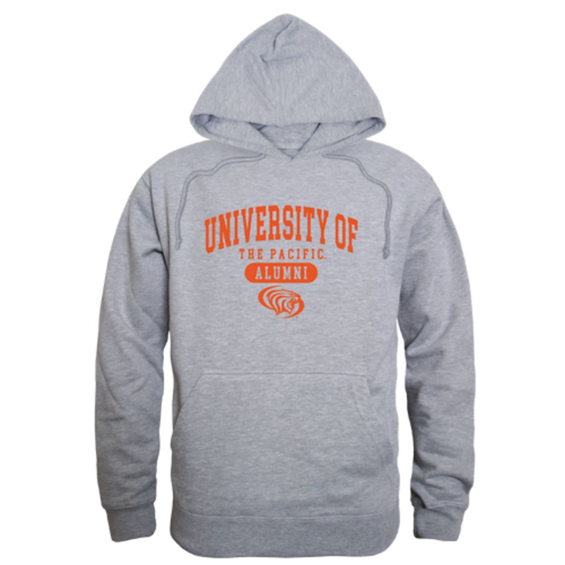 University of the Pacific Tigers Alumni Fleece Hoodie Sweatshirts Heather Charcoal-Campus-Wardrobe