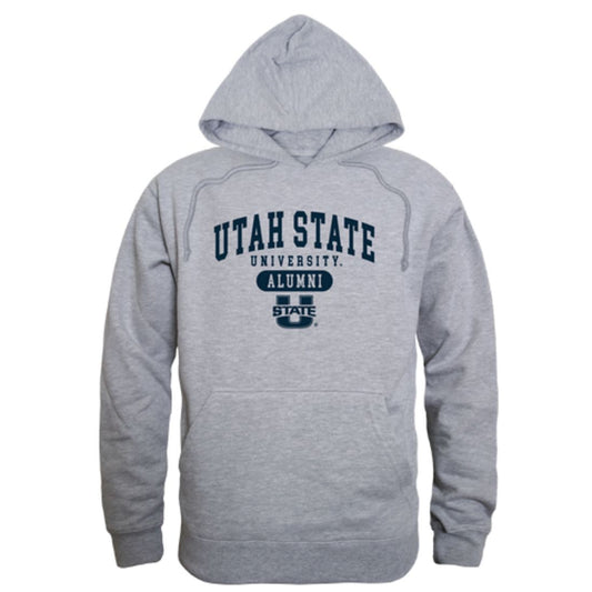 Utah State University Aggies Alumni Fleece Hoodie Sweatshirts Heather Grey-Campus-Wardrobe