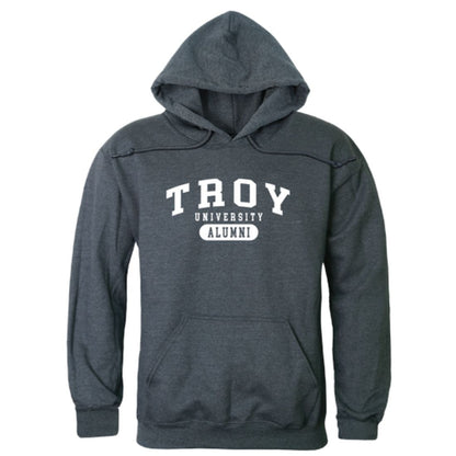 Troy University Trojans Alumni Fleece Hoodie Sweatshirts Heather Charcoal-Campus-Wardrobe