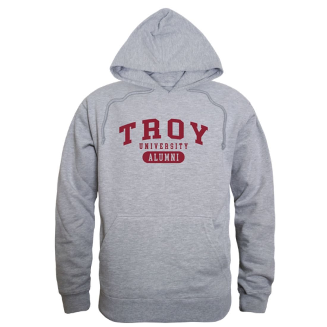 Troy University Trojans Alumni Fleece Hoodie Sweatshirts Heather Charcoal-Campus-Wardrobe