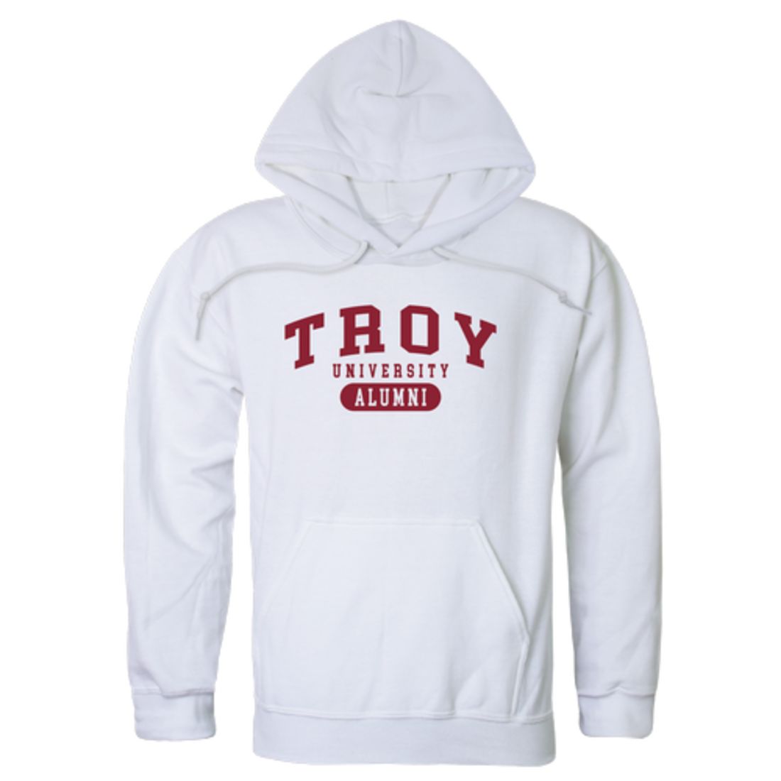 Troy University Trojans Alumni Fleece Hoodie Sweatshirts Heather Charcoal-Campus-Wardrobe