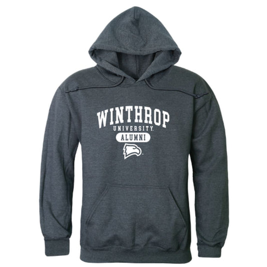 Winthrop University Eagles Alumni Fleece Hoodie Sweatshirts Heather Charcoal-Campus-Wardrobe