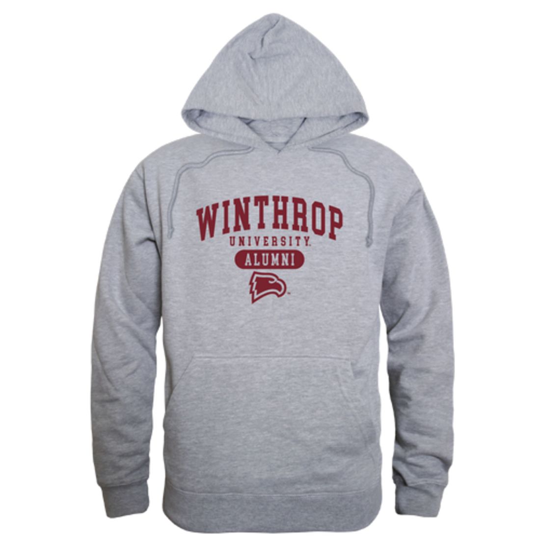 Winthrop University Eagles Alumni Fleece Hoodie Sweatshirts Heather Charcoal-Campus-Wardrobe