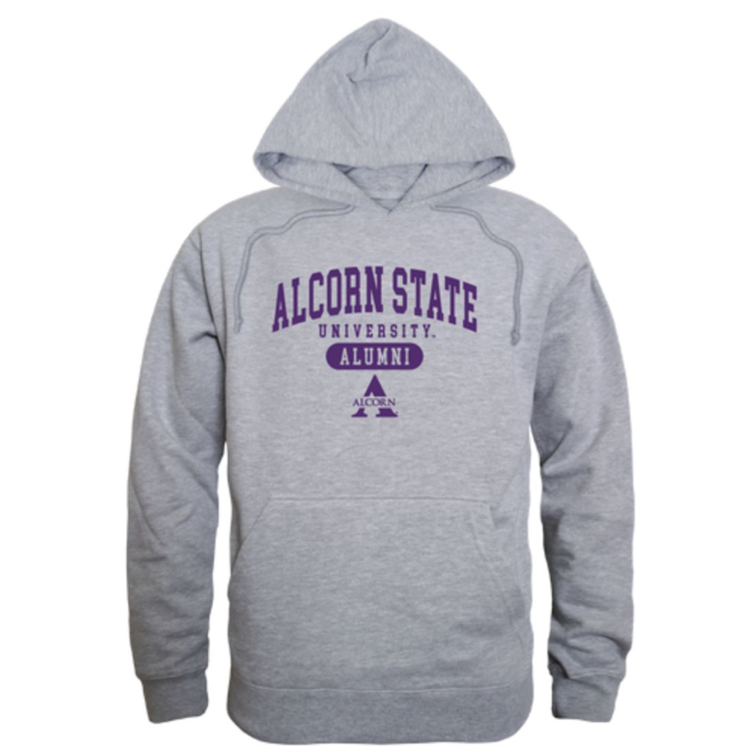 Alcorn State University Braves Alumni Fleece Hoodie Sweatshirts Heather Charcoal-Campus-Wardrobe