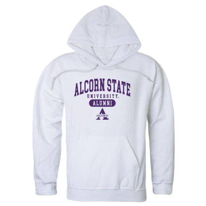 Alcorn State University Braves Alumni Fleece Hoodie Sweatshirts Heather Charcoal-Campus-Wardrobe