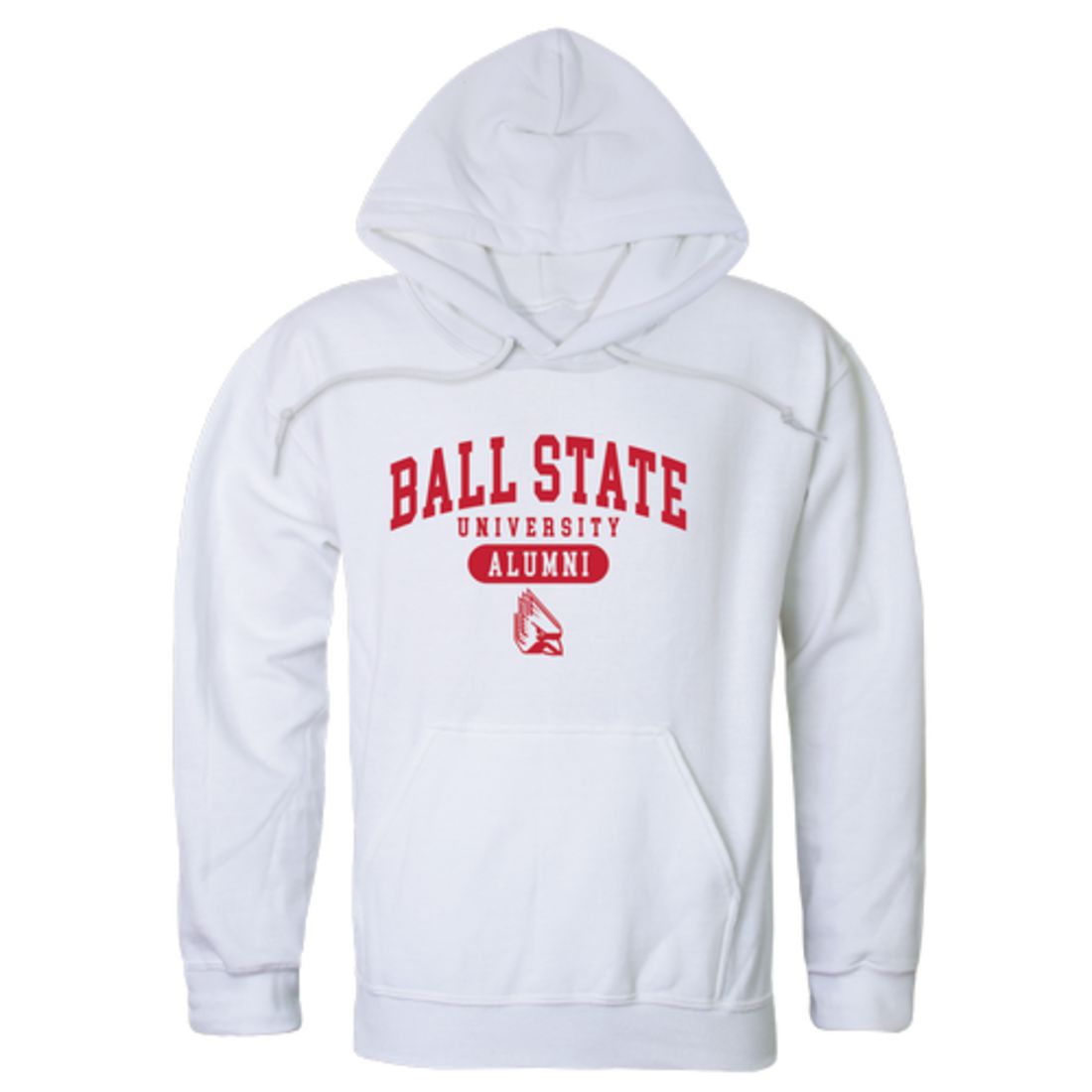 BSU Ball State University Cardinals Alumni Fleece Hoodie Sweatshirts Heather Grey-Campus-Wardrobe