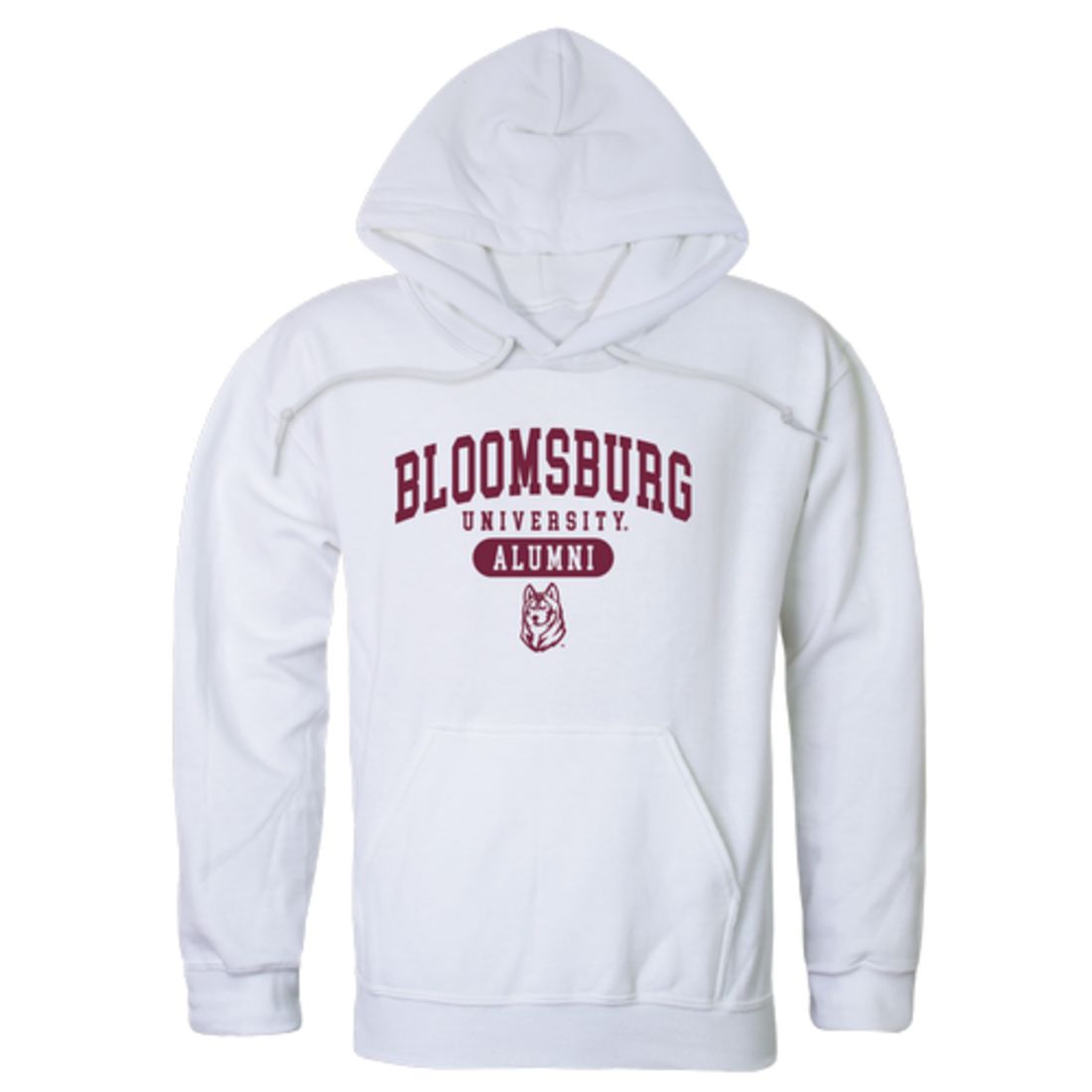 Bloomsburg University Huskies Alumni Fleece Hoodie Sweatshirts Heather Grey-Campus-Wardrobe