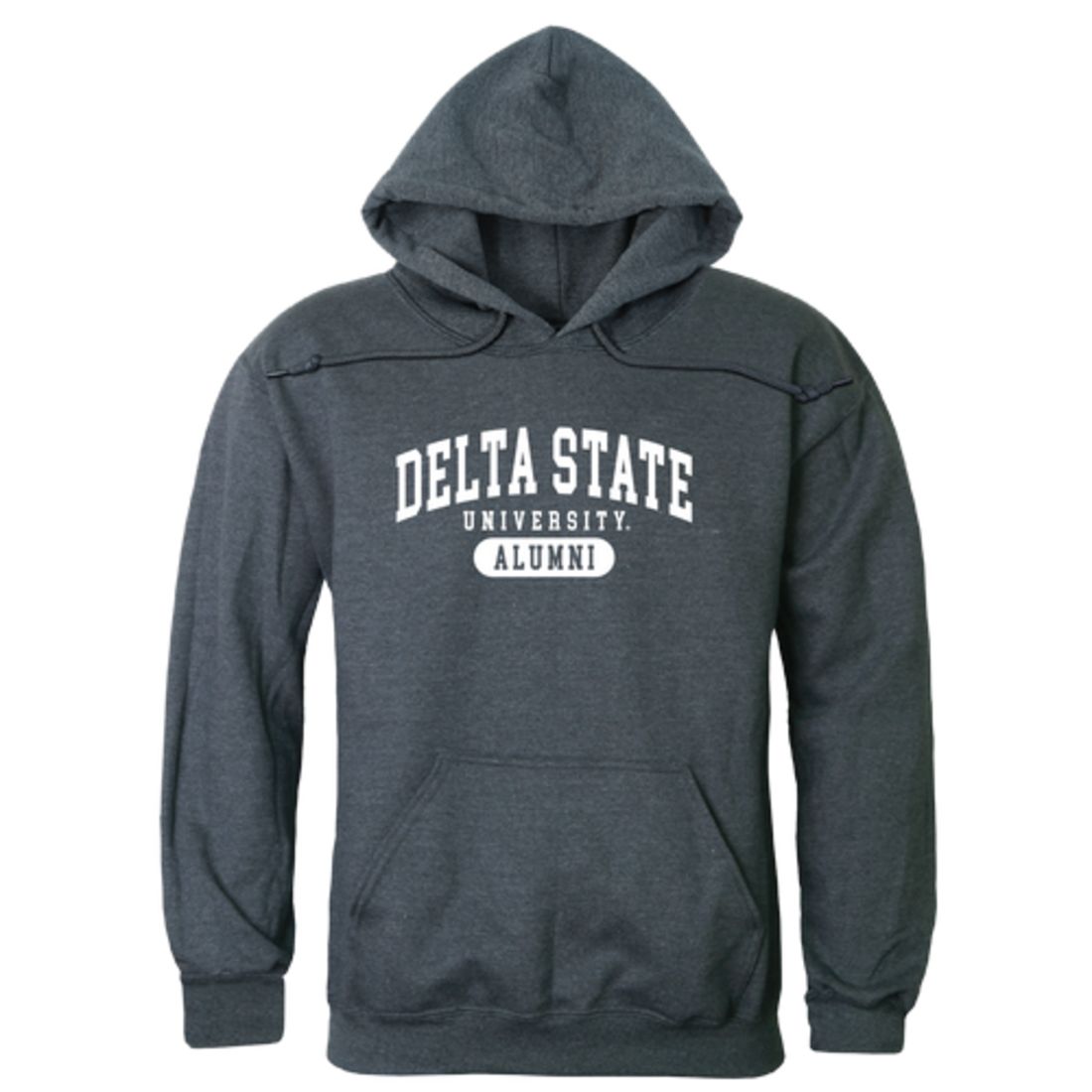 DSU Delta State University Statesmen Alumni Fleece Hoodie Sweatshirts Heather Charcoal-Campus-Wardrobe