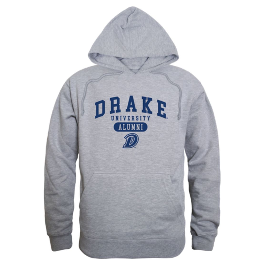 Drake University Bulldogs Alumni Fleece Hoodie Sweatshirts Heather Grey-Campus-Wardrobe