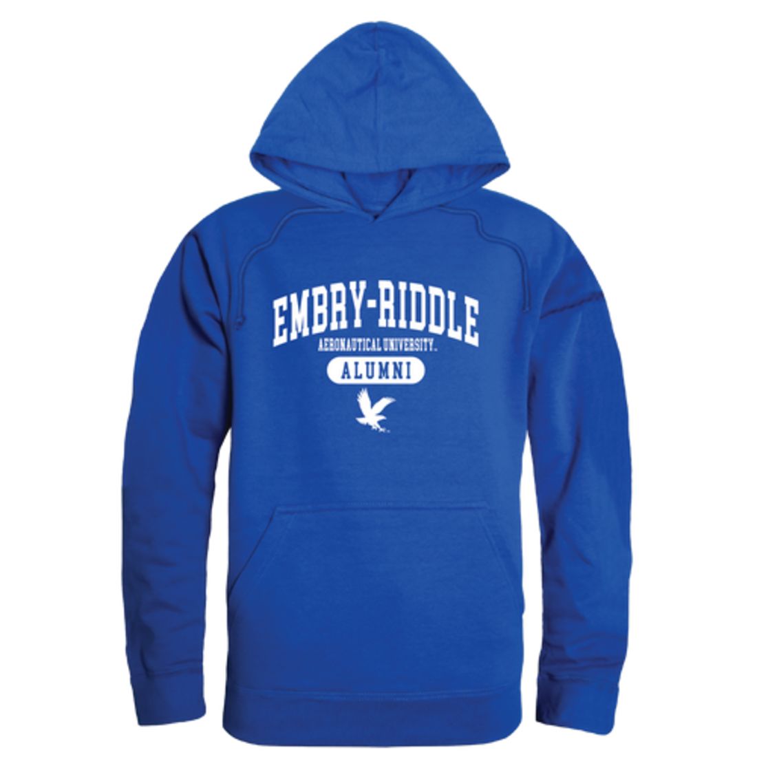 ERAU Embry–Riddle Aeronautical University Eagles Alumni Fleece Hoodie Sweatshirts Heather Grey-Campus-Wardrobe