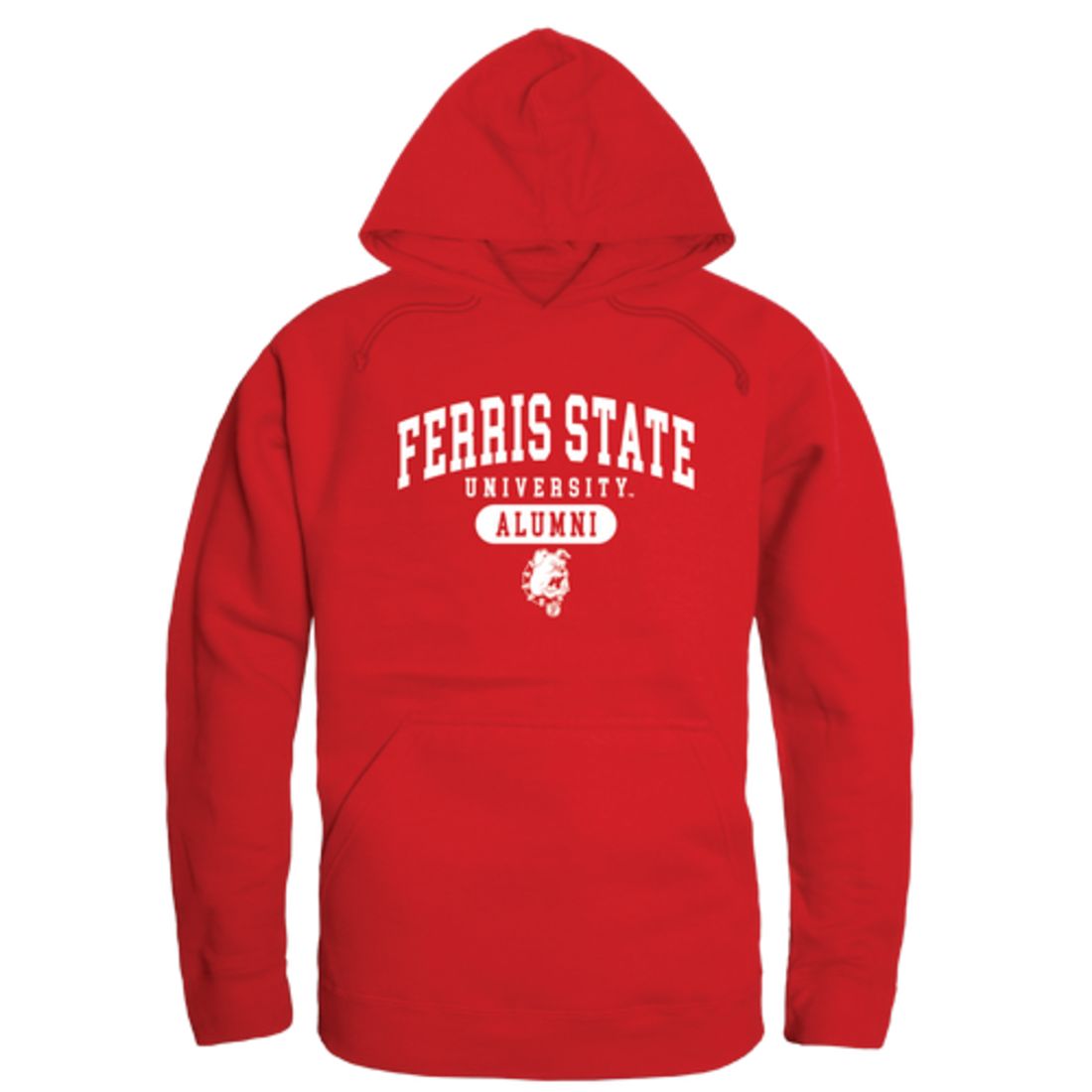 FSU Ferris State University Bulldogs Alumni Fleece Hoodie Sweatshirts Heather Grey-Campus-Wardrobe