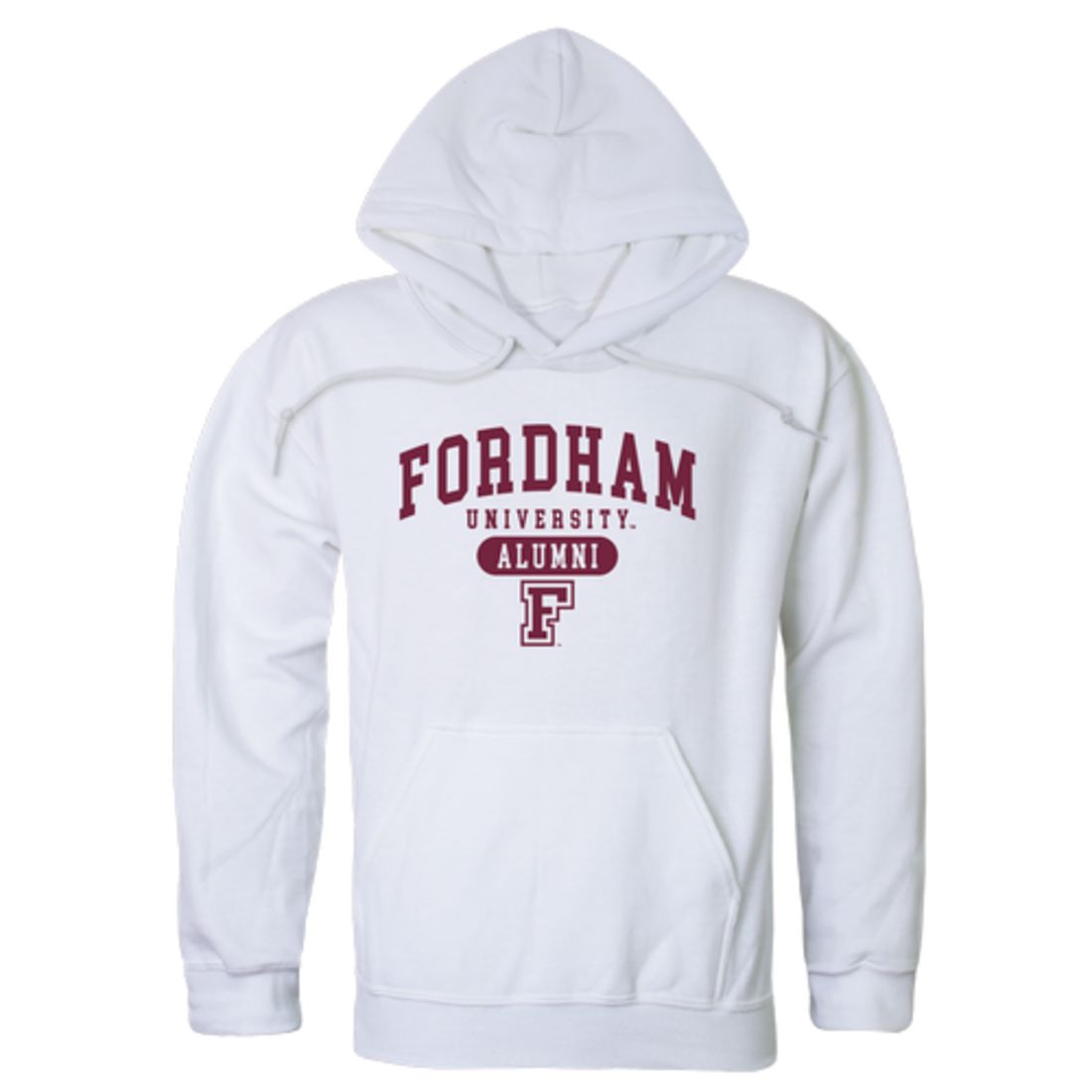 Fordham University Rams Alumni Fleece Hoodie Sweatshirts Heather Grey-Campus-Wardrobe