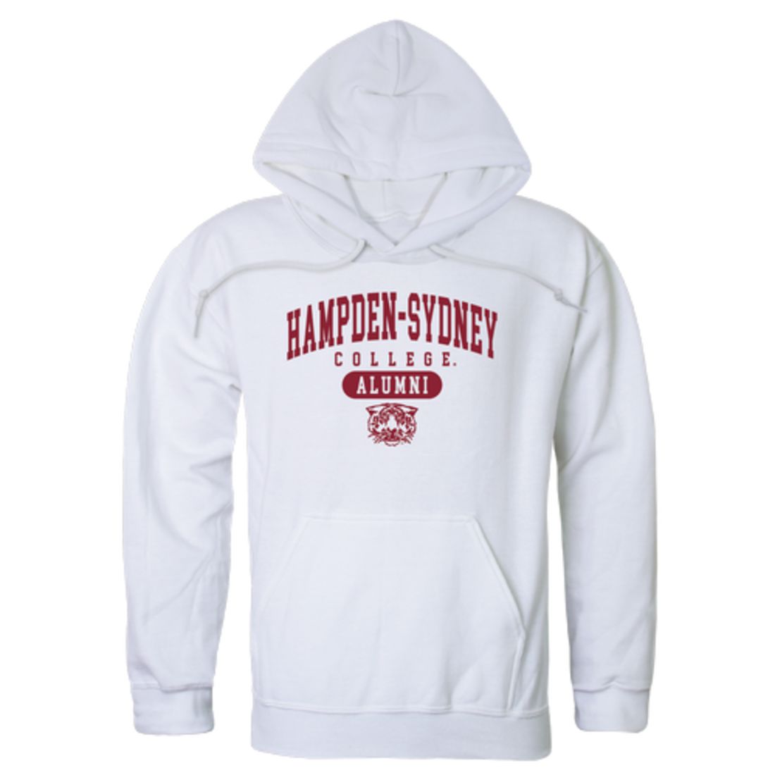 HSC Hampden-Sydney College Tigers Alumni Fleece Hoodie Sweatshirts Heather Grey-Campus-Wardrobe