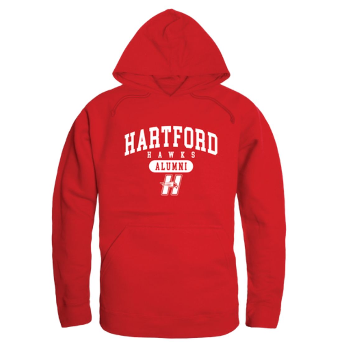 University of Hartford Hawks Alumni Fleece Hoodie Sweatshirts Heather Grey-Campus-Wardrobe