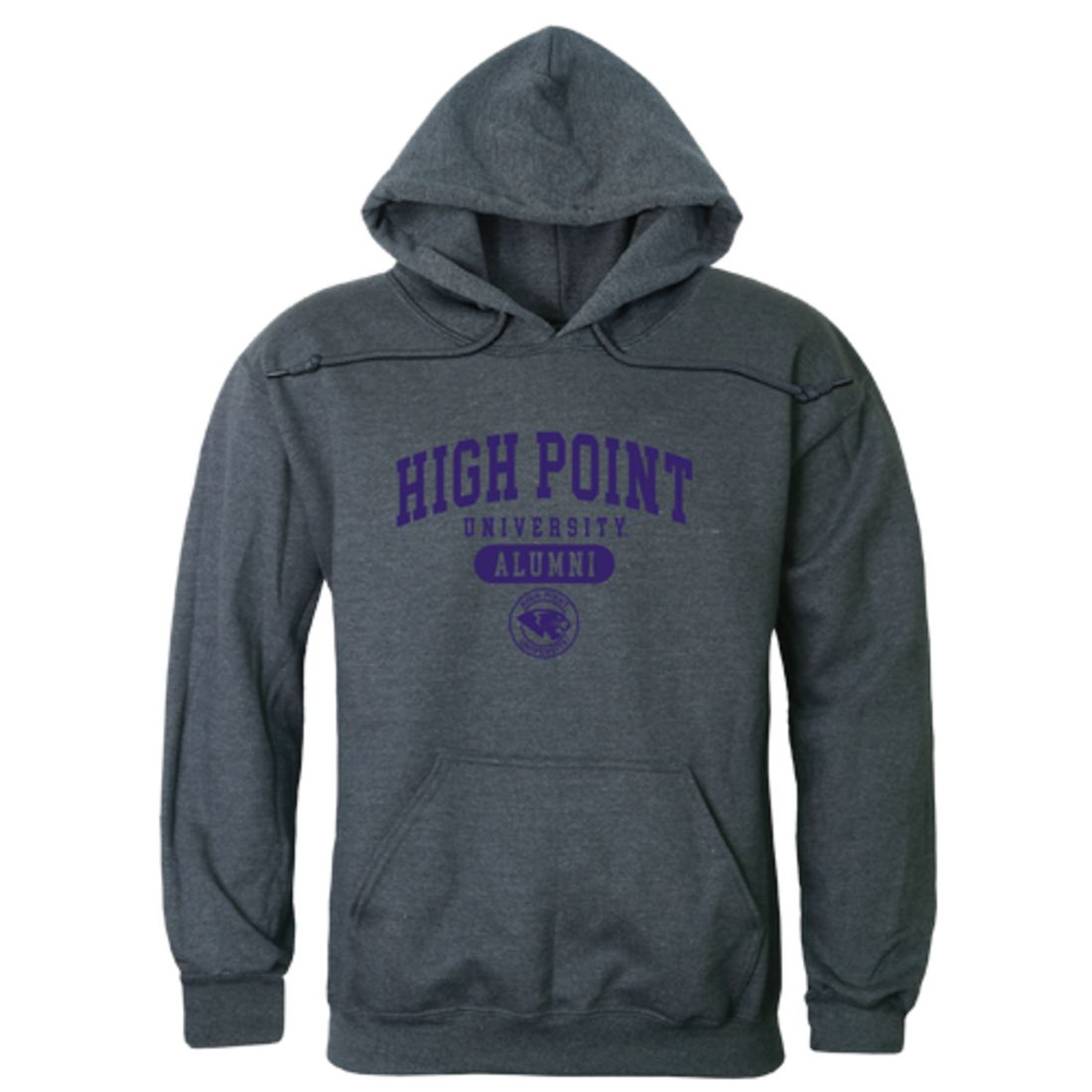 HPU High Point University Panthers Alumni Fleece Hoodie Sweatshirts Heather Charcoal-Campus-Wardrobe