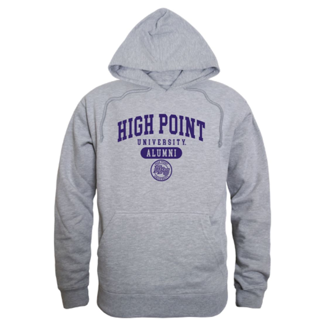HPU High Point University Panthers Alumni Fleece Hoodie Sweatshirts Heather Charcoal-Campus-Wardrobe