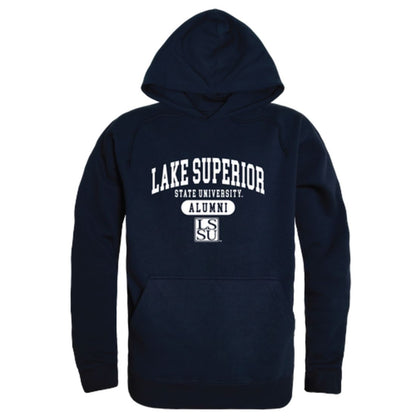 LSSU Lake Superior State University Lakers Alumni Fleece Hoodie Sweatshirts Heather Grey-Campus-Wardrobe