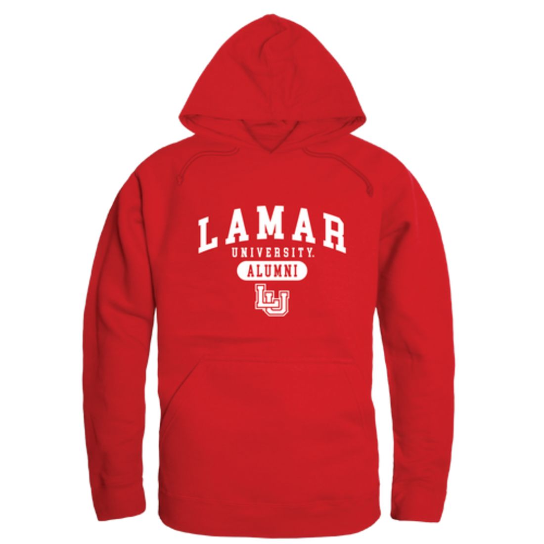 Lamar University Cardinals Alumni Fleece Hoodie Sweatshirts Heather Grey-Campus-Wardrobe
