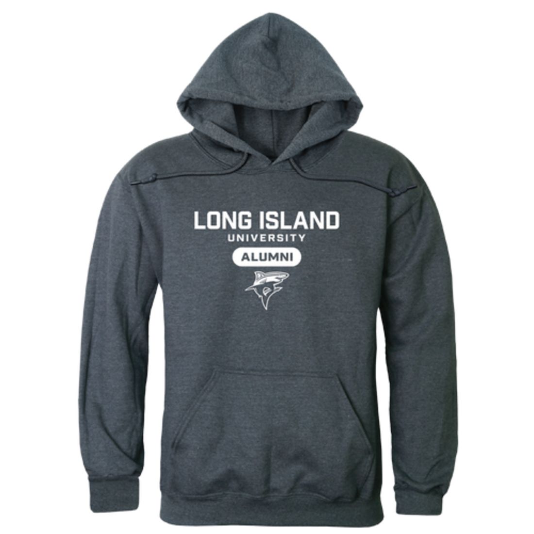 LIU Long Island University Post Pioneers Alumni Fleece Hoodie Sweatshirts Heather Charcoal-Campus-Wardrobe