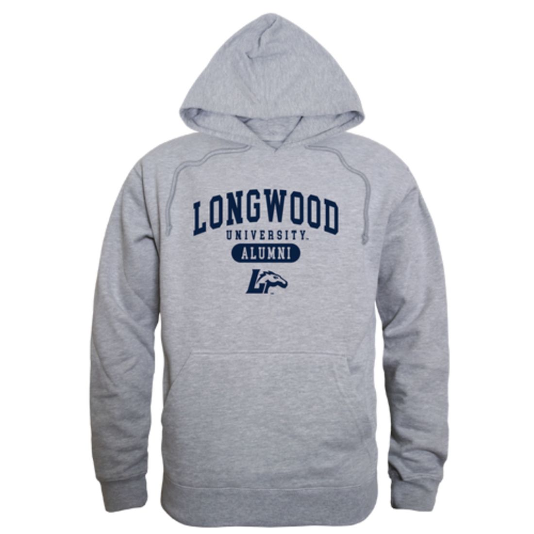 Longwood University Lancers Alumni Fleece Hoodie Sweatshirts Heather Grey-Campus-Wardrobe